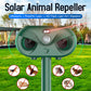 Black Advanced Solar Powered Ultrasonic Animal Repeller - Outdoor Pest Deterrent with Motion Sensor, Strobe Light & Laser