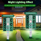 Green Solar Powered Ultrasonic Animal Repeller - Multi-Frequency Pest Deterrent with Motion Sensor, LED Strobe & Illumination Light