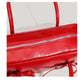Red Chic PU Leather Baguette Shoulder Bag - Elegant Bow Accent Underarm Handbag for Women