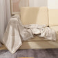 Khaki Luxurious Paisley Jacquard Throw Blanket - Soft Wool Blend with Tassels, 120x150cm, Lightweight Sofa & Nap Blanket