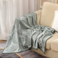 Green Luxurious Paisley Jacquard Throw Blanket - Soft Wool Blend with Tassels, 120x150cm, Lightweight Sofa & Nap Blanket