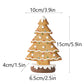 Yellow Charming Gingerbread Christmas Tree Figurine - Festive Resin Holiday Table Decor Ornament