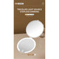 White LED Travel Makeup Mirror - Rechargeable Compact Mirror with 3 Color Lights, 1x/5x Magnification & Smart Auto On/Off
