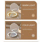 White LED Travel Makeup Mirror - Rechargeable Compact Mirror with 3 Color Lights, 1x/5x Magnification & Smart Auto On/Off