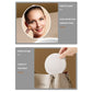 White LED Travel Makeup Mirror - Rechargeable Compact Mirror with 3 Color Lights, 1x/5x Magnification & Smart Auto On/Off