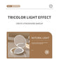 Yellow LED Travel Makeup Mirror - Rechargeable Compact Mirror with 3 Color Lights, 1x/5x Magnification & Smart Auto On/Off