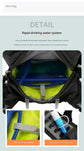 Black Lightweight 16L Outdoor Cycling & Hiking Backpack - Water-Repellent Nylon Daypack with Reflective Strips