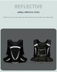 Black Lightweight 16L Outdoor Cycling & Hiking Backpack - Water-Repellent Nylon Daypack with Reflective Strips