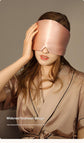 Pink Luxury 19 Momme Mulberry Silk Sleep Mask - Total Blackout Comfort, Wide Design & Adjustable Strap