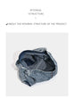 Blue Retro Washed Denim Hobo Bag - Large Capacity Shoulder & Crossbody Tote for Casual Everyday & Commute