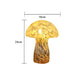 Yellow Charming Retro Glass Mushroom Table Lamp - Vintage Nordic Style Bedside Light