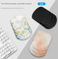 Blue Pattern Ergonomic Mouse Pad with 3D Silicone Gel Wrist Rest - Stylish Comfort & Support for Office & Home