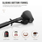 Black 2-Pack No-Spill Sliding Scoop & Funnel - Mess-Free for Protein Powder, Coffee, Formula