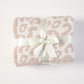 Beige Luxurious Leopard Print Knit Throw Blanket - Ultra-Soft Jacquard Plush for Sofa, Bed & Cozy Comfort (130x150cm)