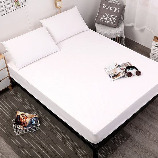 White Queen Size Waterproof Fitted Mattress Protector - Soft & Breathable Bed Cover, Hypoallergenic, Deep Pocket (152x190x30cm)