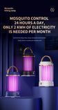 Black Portable 3-in-1 Electric Mosquito Zapper Lamp - UV Bug Killer, Warm Night Light & Bright Lantern, USB Plug-in use