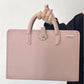 Chic Pink 14-Inch Laptop Handbag - PU Leather Sleeve with Carry Handles & Cooling Vents