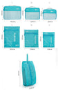 Grey 7-Piece Travel Packing Cubes & Organizer Set - Lightweight Luggage Storage Bags for Clothes, Shoes & Toiletries