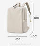 Black Slim Minimalist Laptop Backpack - Shockproof & Anti-Theft Design, Travel-Friendly with Luggage Strap, Water-Resistant