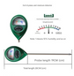 2 Pcs (1 Green + 1 Black) Soil Moisture Meter - Accurate Plant Water Monitor for Garden & Potted Plants, No Batteries Needed