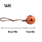 Brown Durable Leather Dog Training Ball with Loop Handle - Interactive Bite & Tug Toy for Playful Pups