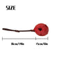 Red Durable Leather Dog Training Ball with Loop Handle - Interactive Bite & Tug Toy for Playful Pups