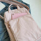 Pink Lightweight Nylon Vertical Crossbody Tote Bag - Casual Shoulder Bag with Adjustable Strap & Pockets