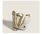 Beige Chic Lightweight Canvas Blend Tote Bag - Stylish Large Capacity Shoulder Bag for Women, Perfect for Commute & Daily Use