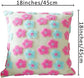 Green and Yellow Charming 3D Floral Plush Cushion Covers - Set of 4, 45x45cm Soft Faux Lambswool Pillowcases for Sofa & Bed Decor