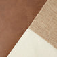 Khaki and Gray Modern Geometric Faux Leather & Cotton-Linen Cushion Covers - Set of 2, 45x45cm Decorative Pillowcases for Sofa & Car