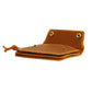 Khaki Vintage Handmade Crazy Horse Leather Wallet - Compact Card Holder & Zippered Coin Purse with Snap Closure