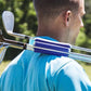 Blue Set of 2 Portable Golf Club Carrier Holders - Lightweight Club Organizer Caddy