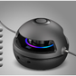 Black Smart Electric Jump Rope Machine with Bluetooth Music, Remote Control & LED Lights