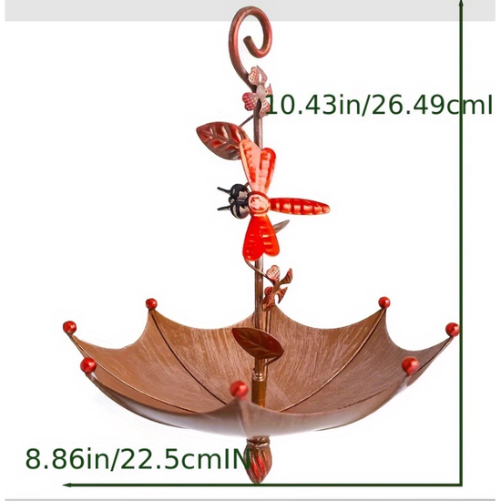 Nectar Charming Hanging Umbrella Bird Feeder - Decorative Outdoor Garden Accent