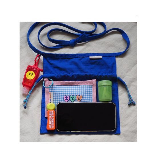 Black 2PCS Cute Lightweight Drawstring Crossbody Phone Bag - Simple Mini Shoulder Pouch (21x22cm)