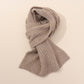 Khaki Soft Ribbed Knit Winter Scarf - Cozy Warm Wool Blend Neck Wrap (160x25cm)