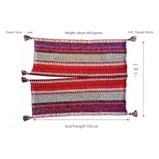 Blue Cozy Knitted Poncho Cape - Thick Mohair Blend Winter Shawl Wrap (106x135cm)