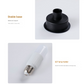 Stripe-Pure White Retro Swirl Glass Mushroom Table Lamp - LED Bedside Night Light