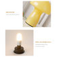 Stripe-Pure White Retro Swirl Glass Mushroom Table Lamp - LED Bedside Night Light
