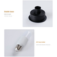 Stripe-Pure Grey-white Retro Swirl Glass Mushroom Table Lamp - LED Bedside Night Light