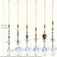Set of 6 Crystal Suncatcher Hanging Ornaments - Butterfly Star Moon Prism Window Decor