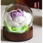 Gradient Purple Rose Knitted Flower LED Dome Lamp - USB Touch 3-Color Night Light