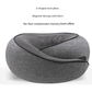 Black Ergonomic Memory Foam Travel Neck Pillow - U-Shaped Support for Naps & Journeys