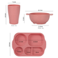 Scandinavian 4-colour Durable Eco-Friendly Wheat Straw Dinnerware Set - 24 Pieces with Plates, Bowls, Cups & Cutlery