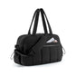 Black Large Capacity Quilted Travel Tote Bag - Waterproof Gym Duffel with Wet Pocket (42x19x30cm)