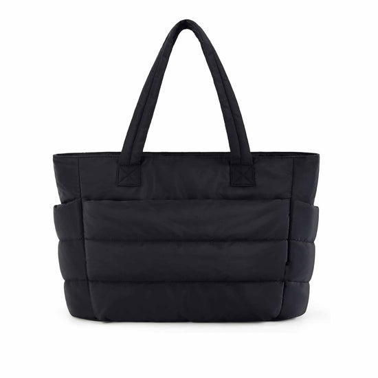 Black Large Capacity Nylon Tote Bag for Women - Fashionable Travel Shoulder & Crossbody Handbag