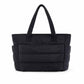 Black Large Capacity Nylon Tote Bag for Women - Fashionable Travel Shoulder & Crossbody Handbag