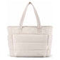 Beige Large Capacity Nylon Tote Bag for Women - Fashionable Travel Shoulder & Crossbody Handbag