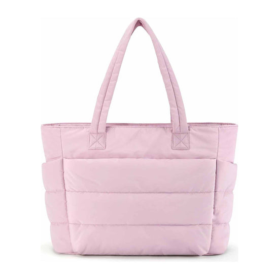 Pink Large Capacity Nylon Tote Bag for Women - Fashionable Travel Shoulder & Crossbody Handbag