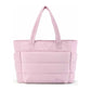 Pink Large Capacity Nylon Tote Bag for Women - Fashionable Travel Shoulder & Crossbody Handbag